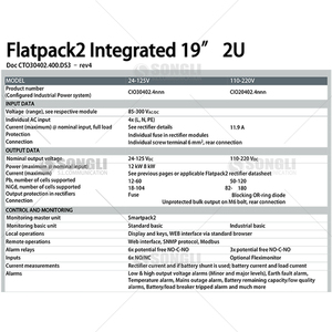 <span class=keywords><strong>Convertisseur</strong></span> DC/DC intégré Eltek Flatpack2 2U CTO30402.400, système d'alimentation télécom CIO20402 CN/HEB - Product Image 5
