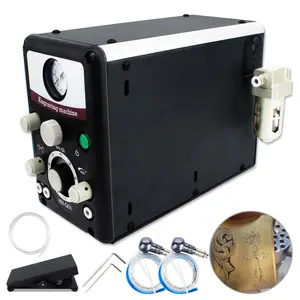 Pneumático gravador de jóias 110V/220V mão máquinas de gravura 400-8000 RPM Gravador Handpiece Double-Head Micro engraer para