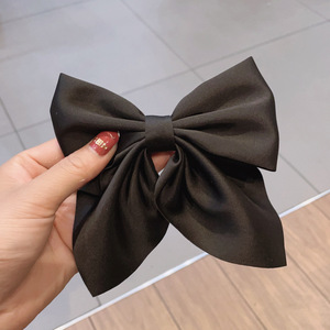 Fabric Hair <b>Clip</b> Sweet <b>Bow</b> Elegant Solid Color Side Duckbill <b>Clip</b> for Women Party High Quality Multifunction Hair Accessories - Product Image 2
