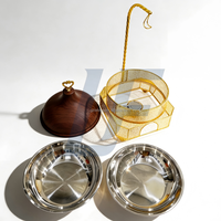 Ensemble de plats de buffet de luxe pour la restauration et les fêtes, en acier inoxydable, chauffe-plats, présentoir de nourriture, chauffe-plats à vendre