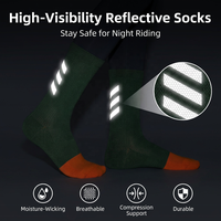 Chaussettes réfléchissantes à séchage rapide pour la course nocturne et le cyclisme, haute visibilité, effet luminescent dans le noir, pour hommes et femmes