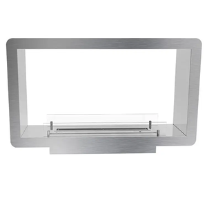 <span class=keywords><strong>Cheminée</strong></span> à gaz intérieure en acier autoportante de luxe moderne avec porte en verre de haute qualité <span class=keywords><strong>Insert</strong></span> à l'éthanol pour hôtels - Product Image 2