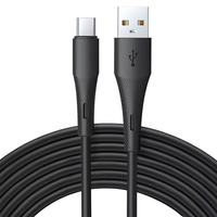 Kabel USB-A ke Type-C 1M Transfer Data Kecepatan Tinggi & Pengisian Cepat dengan Konduktor Tembaga Murni dan Selubung Silikon untuk Ponsel