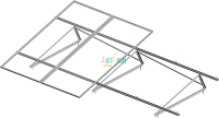 Kit de fixation triangulaire en aluminium ARTSIGN à angle fixe 6005-T5 anodisé 10μm avec boulons SUS304 pré-assemblés pour montage PV sur toit plat en béton ou métal