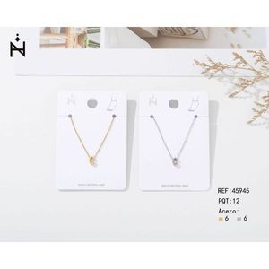 Cavigliera con lettera C in acciaio inossidabile dal design minimalista per gioielli da donna alla moda - Product Image 1