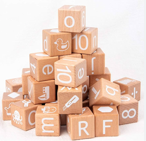 Juegos de Bloques de Madera Natural con Letras y Números - Product Image 6