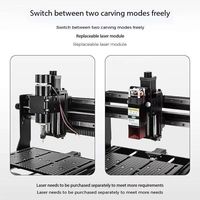 Machine CNC 2-en-1 500W 3020 PLUS avec laser et routeur, compatible acrylique, guide linéaire axe X, zone de travail 300x200x73cm pour gravure