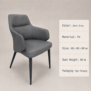 Sillón Modern Accent de Polonia, Sillón de Salón de Cuero PU con Patas de Metal, Cómodo para el Hogar, Sala de Estar, Fotel Wypoczynkowy EU - Product Image 5