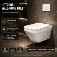 Ensemble WC suspendu moderne en céramique chinoise avec bidet intégré pour salle de bain