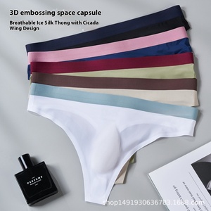 Perizoma Sexy a vita bassa senza cuciture di alta qualità intimo <span class=keywords><strong>uomo</strong></span> seta di ghiaccio <span class=keywords><strong>con</strong></span> Design transfrontaliero e Logo in vita - Product Image 2