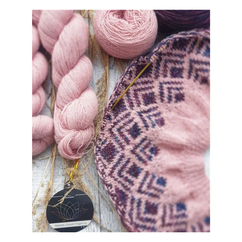 Lotus Yarns Pure Tibetan Yak Lace Weight Hand Knitting Natural Fiber Colored Yarn For Baby