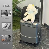 Valise cabine pliable 20 pouces pour mamans, transformable en poussette, avec poignées silencieuses et serrure TSA, unisexe, pour enfants