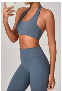 Nouveau design 2026 – Soutien-gorge de sport personnalisé respirant à col halter, confortable, couleur chair, pour le yoga, la course et l'entraînement - Product Image 6