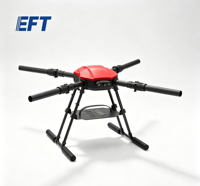 Châssis de drone industriel EFT E416P, capacité de levage de 16 kg, quadricoptère pliable, étanche, kit de châssis de drone professionnel