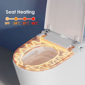 Toilette intelligente monobloc à LED avec télécommande chauffante, nettoyage automatique, bidet intelligent sans réservoir - Product Image 4