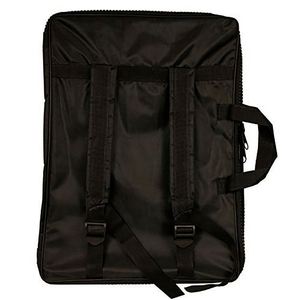 Sac à dos de transport pour portfolio d'art en nylon noir, certifié BSCI, sac pour artiste professionnel, portfolio noir (taille : 25-1/2" x 19" x 4-3/8") - Product Image 2