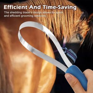 KingHon Brosse de toilettage pour animaux en acier inoxydable 304 avec lame de rasage pour poils et poignée séparée, peigne pour chevaux - Product Image 4