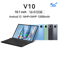 Tablette Android 10,1 Pouces 16 Go de RAM 512 Go de ROM Double Carte SIM Double Emplacement Écran Tactile Multifonctionnel Qualcomm Octa Core WiFi