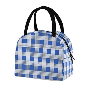 Multicolor Hawaiian Palaka Print Two Handle Reusable Small Lunch Tote Picnic Custom Design Insulated Lunch Bag for Adults - Product Image 3