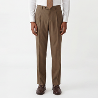 Pantalon de Costume Homme Slim Fit Extensible en Mélange de Laine de Haute Qualité, Style Business Casual