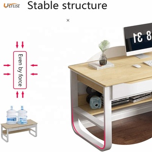 Cấu Trúc Ổn Định Chất Lượng Cao Con Dấu Gỗ Rắn Bàn Máy Tính Đa Chức Năng Pad Gỗ Với 2 Ngăn Kéo Lưu Trữ Lớn Và Chân Mạnh Mẽ - Product Image 2