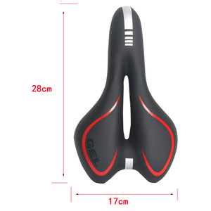 Asiento de <span class=keywords><strong>Bicicleta</strong></span> de <span class=keywords><strong>Gel</strong></span> para MTB, Asiento de Ciclismo de Carretera para Hombre y <span class=keywords><strong>Mujer</strong></span>, Cuero PU, Silicona, Cómodo, Suave, Amortiguador - Product Image 6