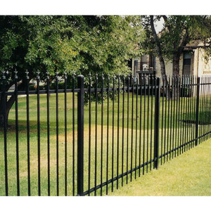 Panneaux de clôture en <span class=keywords><strong>fer</strong></span> <span class=keywords><strong>forgé</strong></span> de luxe moderne 8x8, galvanisés et thermolaqués, portail en <span class=keywords><strong>fer</strong></span> <span class=keywords><strong>forgé</strong></span> pour la sécurité et l'utilisation domestique - Product Image 1