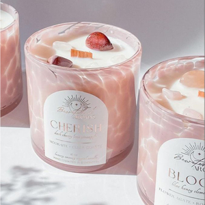 Vela artística de cera de soja sostenible AIKUN - Vela de cristal perfumada hecha a mano con etiqueta personalizada para yoga, meditación, festividades, Pascua y bares - Product Image 4