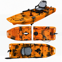 Kayak Viking 9.2FT Modulaire Monoplace avec Système de Propulsion à Pédales Détachable et Moteur de Pêche Interchangeable, Siège Haut en HDPE pour la Pêche