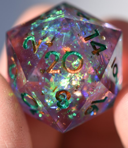 Набор многогранных кубиков Easysay Edge Luxury 2024 для Dungeons and Dragons, с жидким наполнением, прозрачный пластик, стандартный размер - Product Image 5