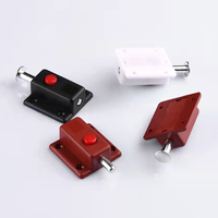 Loquet à ressort papillon en plastique pour porte de meuble, petit loquet en plastique pour tiroir de meuble avec bouton à ressort