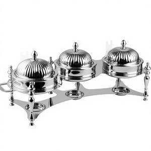 Olla de Acero Inoxidable de Lujo, Ecológica, para Servir Comida Caliente, Diseño Árabe, Aislada, para Decoración de Mesa de Comedor de Restaurante - Product Image 1