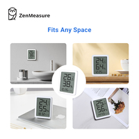 ZenMeasure Servicio Integral, Medición Precisa, Termómetro e Higrómetro Todo en Uno, Portátil, Sostenible, ABS, Decoración del Hogar, Aire
