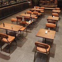 Ensembles table et chaise de restaurant et café de style occidental moderne Meubles commerciaux en bois