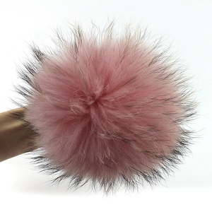 Racoon Fur Pom Poms Balls 100% Reale di Sfera di Cina di Pelliccia di Procione - Product Image 3