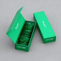 Boîte d'emballage rigide pour sachets de thé vert et de café, boîte cadeau magnétique personnalisée de qualité supérieure pour ensembles de thé, fermeture magnétique, boîte cadeau rigide