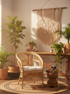 Fauteuil de loisirs d'extérieur en rotin capitonné Fabiano, design modulaire, sièges élégants et confortables pour salon, patio, hôtel, design asiatique - Product Image 6