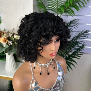 Frange Loose Curly <b>Human</b> Hair <b>Wigs</b> High Quality and Factory Price 100% <b>Human</b> Hair - Product Image 3
