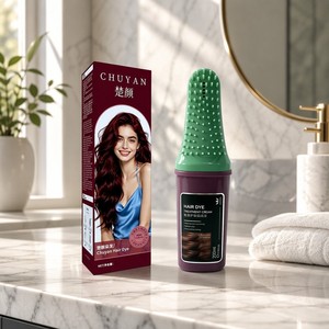 Tinte para el Cabello en Crema Borgoña 200ml en Botella con Peine, Tendencia 2025, Marca Personalizada OEM, a Base de Plantas, Nutritivo - Product Image 1