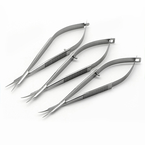 Tijeras para Conjuntiva, Oftálmicas, Microquirúrgicas, de Acero Inoxidable, Rectas/Curvas, con Punta Puntiaguda, 12 cm, Instrumentos Quirúrgicos Oftálmicos - Product Image 1