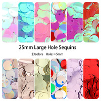 Perles rondes en PVC de 25 mm, semi-perforées, électro-plaquées, pour la confection de vêtements, accessoires de mode, embellissements de sacs, garnitures