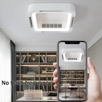 Ventilador de Techo sin Aspas 2026 con Luz, Montaje Empotrado, Control Inteligente por APP, Regulable, Cuadrado, con Luz LED y Control Remoto