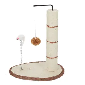 Integrated Pet Toy Hair Ball Toys Column Sisal Hemp Rope Grinding Claw Scratching Pole Cat Tree Cat Climbing Frame Pet Supplies