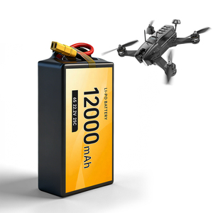 Batería de 8 pulgadas 25C de alta descarga para drones, paquete 4S 6S 8S 12000mAh 10000mAh 21700 HV para avión RC, LiPo de alta tasa de descarga 10000mAh-6S - Product Image 1