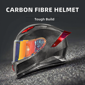 Casco integral de alta Resistencia hecho de equipo de protección de fibra de carbono para carreras de motos y cruceros por carretera - Product Image 2
