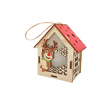 <span class=keywords><strong>Chalet</strong></span> en bois écologique du <span class=keywords><strong>nouvel</strong></span> <span class=keywords><strong>an</strong></span> décorations de noël ornements de fenêtre de maison de noël lumineux pour les enseignes murales en bois - Product Image 3