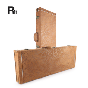 WC66 Rm musique arc-en-ciel en bois marron cuir électrique carré <span class=keywords><strong>Telecaster</strong></span> <span class=keywords><strong>guitare</strong></span> étui instruments - Product Image 1