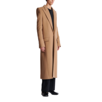 Classique Camel Long manteau pour hommes élégant hiver pardessus simple boutonnage fermeture imperméable laine vêtements d'extérieur cachemire coton