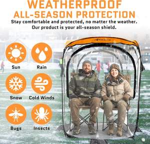 Sportzelt-Unterstand Sofort-Aufbau-Wetterpod Pop-Up-Zelt mit Tragetasche Transparentes Bubble-Zelt Vier-Jahreszeiten UV-Schutz Wasserdicht für Beobachtungen - Product Image 2
