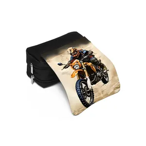 Estuche de tela con diseño de motocicleta, estuche de tela con doble tapa, el mejor regalo para niños y niñas, estuche para lápices 3D, uso escolar y de oficina, modelo para niños WKA14 - Product Image 4